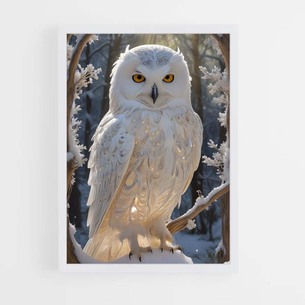 ap-snowy owl-6 cadre Blanc