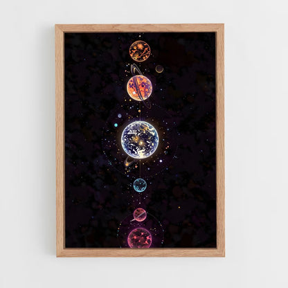 ap-solar system-4 cadre Bois clair