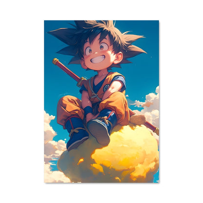 Poster Sur le Nuage de Goku
