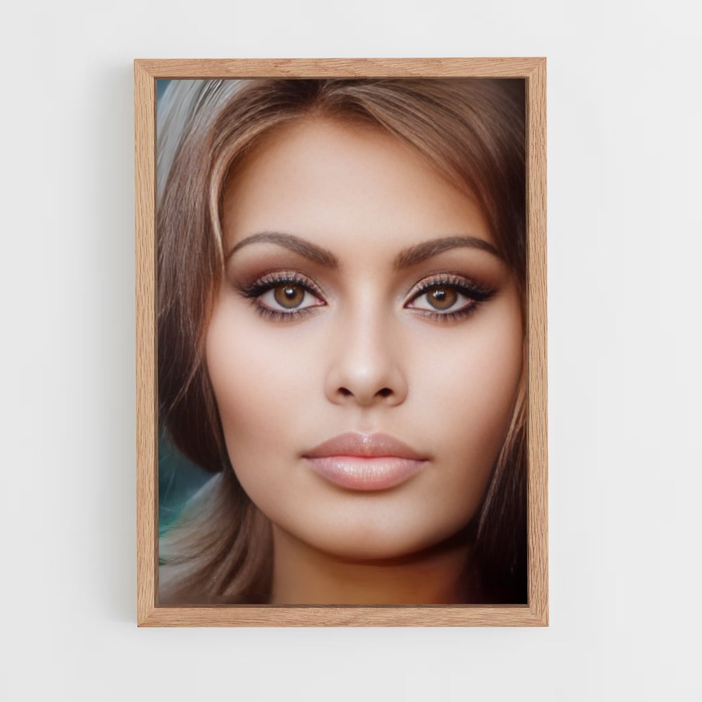 ap-sophia loren-6 cadre Bois clair