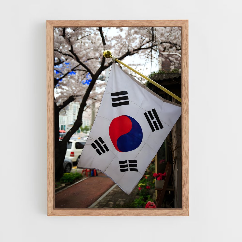 ap-south korea flag-3 cadre Bois clair