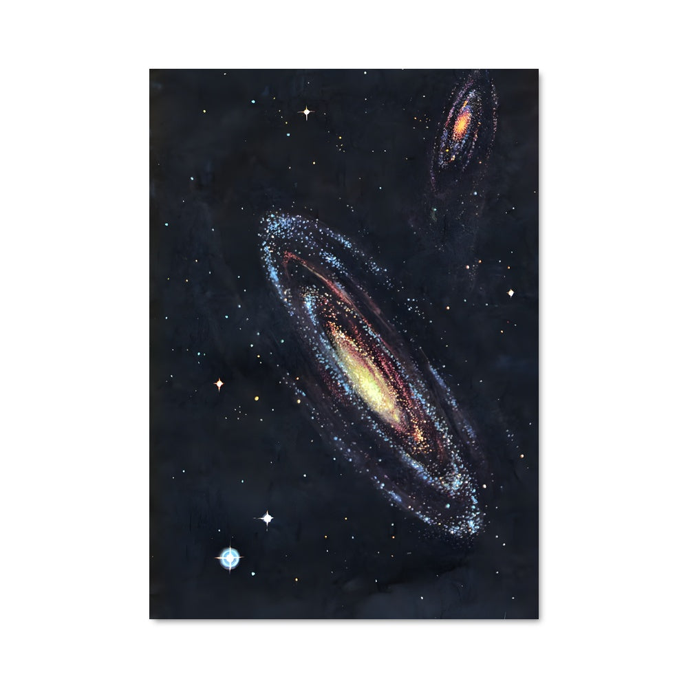 Poster Galaxies Enlacées