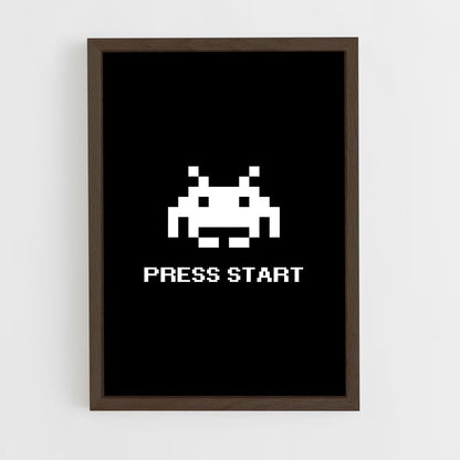 ap-space invaders-2 cadre Bois foncé