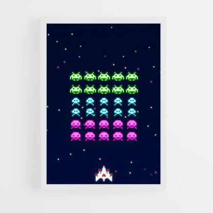 ap-space invaders-3 cadre Blanc