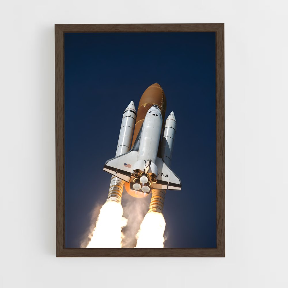 ap-space shuttle columbia-2 cadre Bois foncé