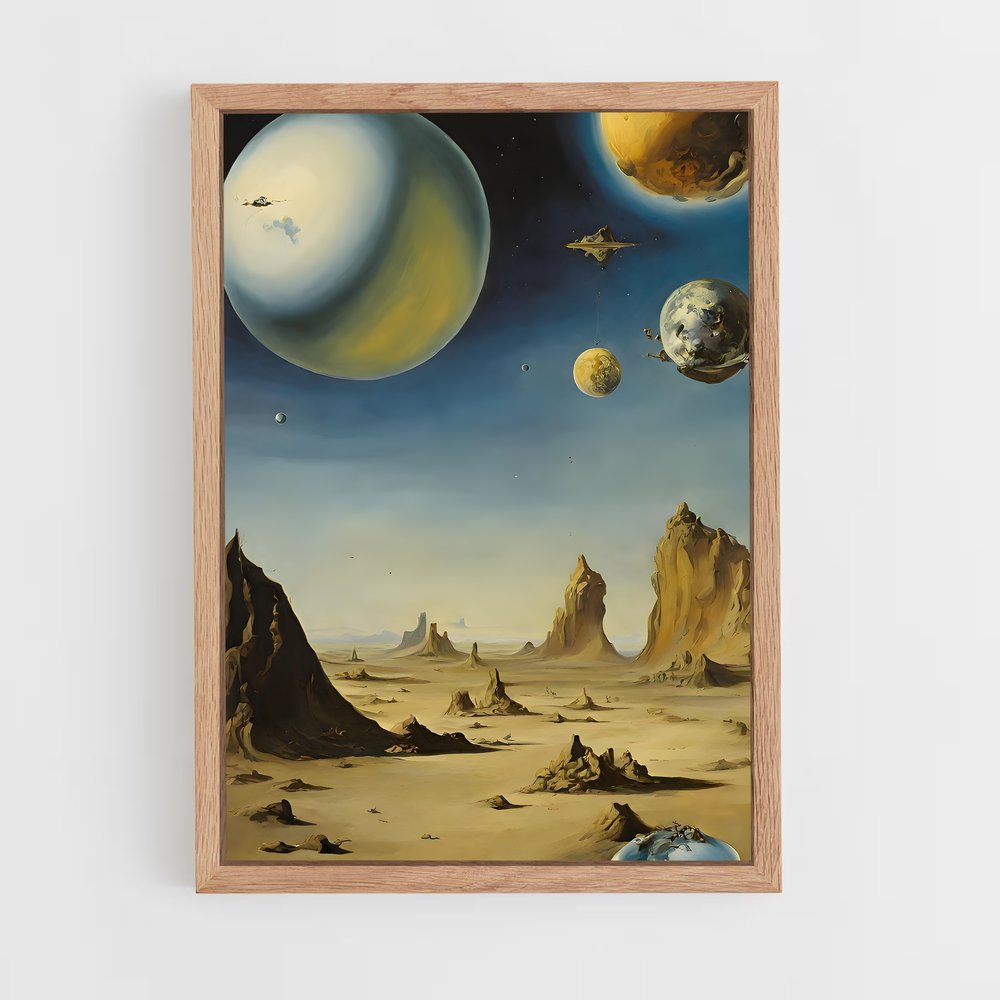 ap-space surrealism-4 cadre Bois clair