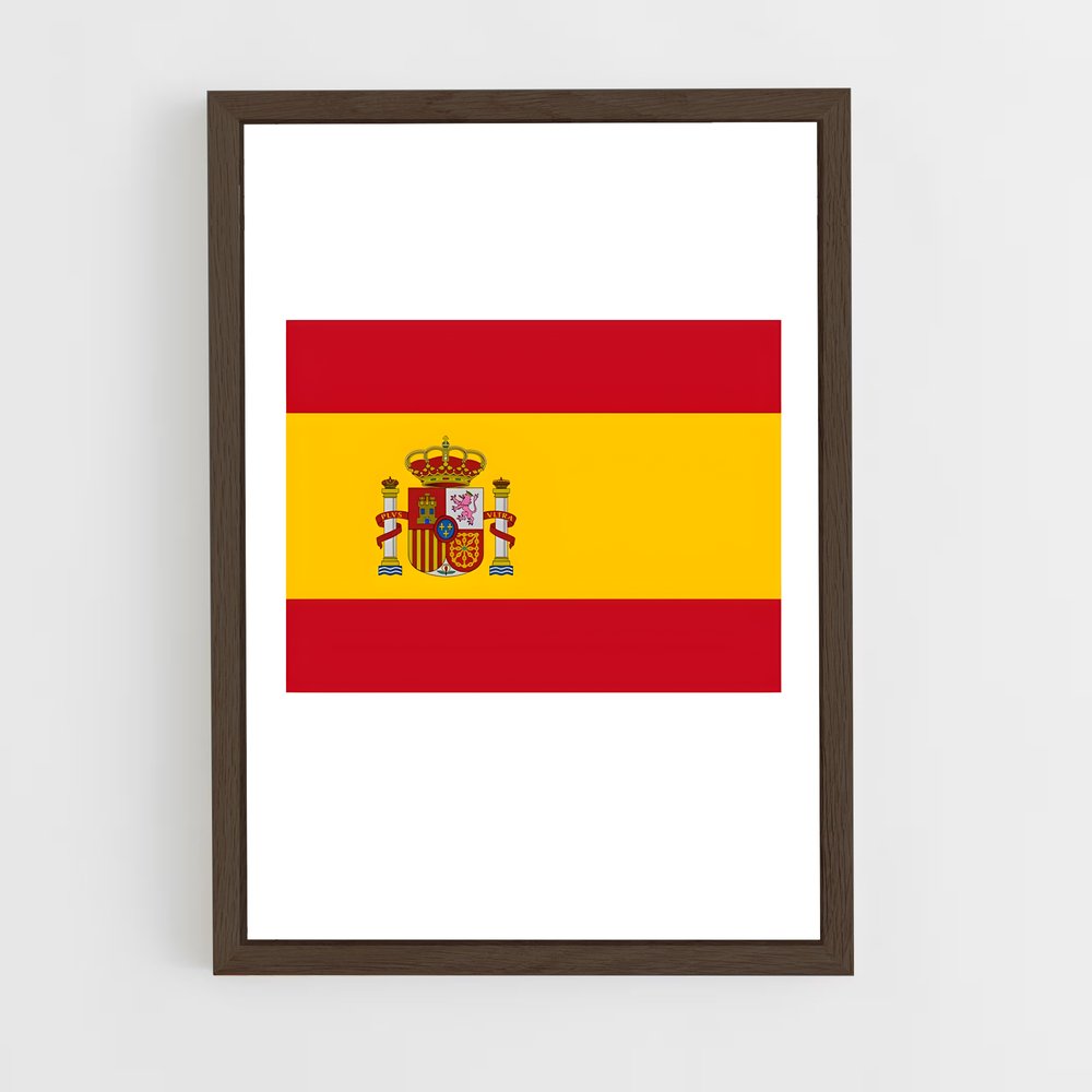ap-spain flag-1 cadre Bois foncé
