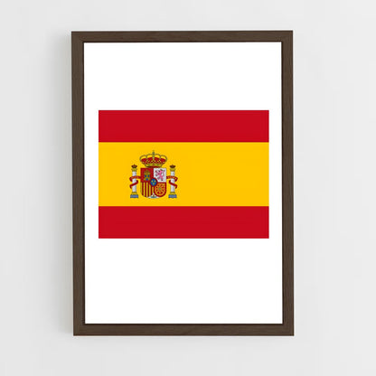 ap-spain flag-1 cadre Bois foncé