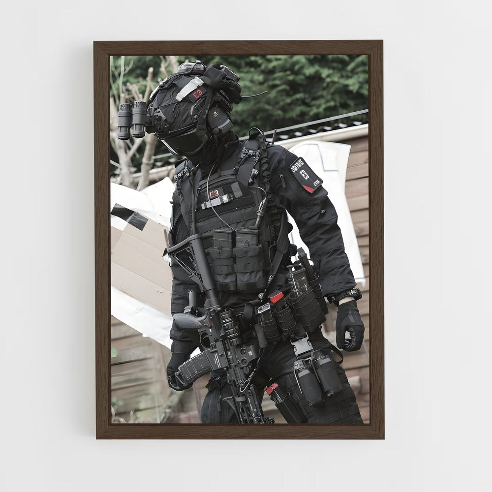 ap-special forces-4 cadre Bois foncé
