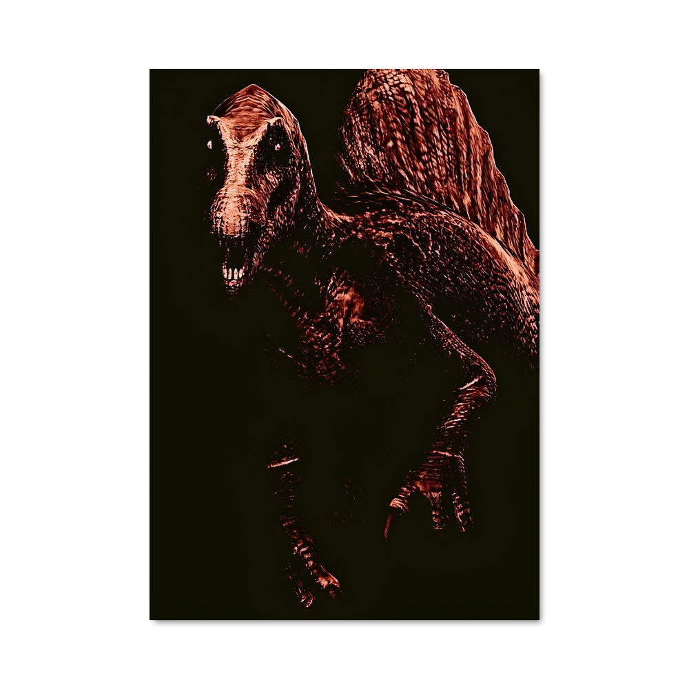 Poster Hibou Rouge et Noir