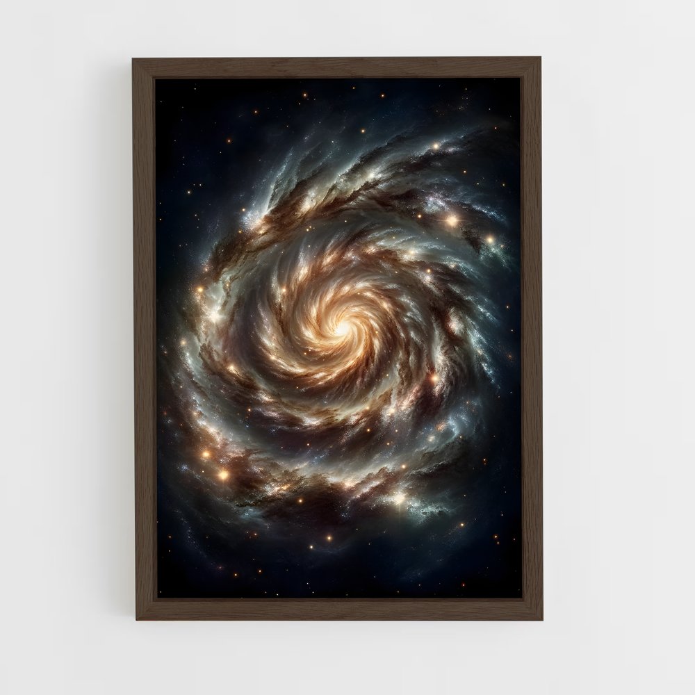 ap-spiral galaxy-10 cadre Bois foncé