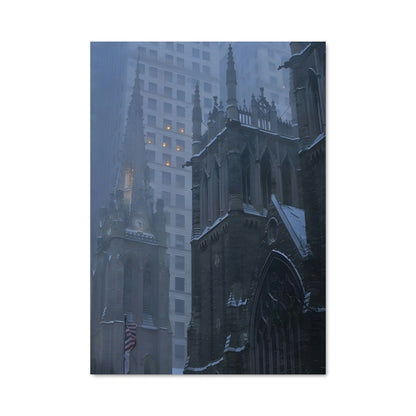 Poster Cathédrale Enneigée