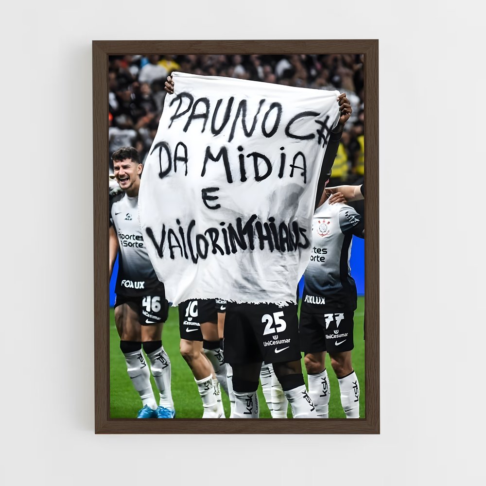 ap-sport club corinthians paulista-17 cadre Bois foncé