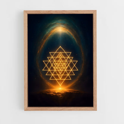 ap-sri yantra-3 cadre Bois clair