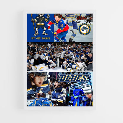 ap-st. louis blues-4 cadre Blanc