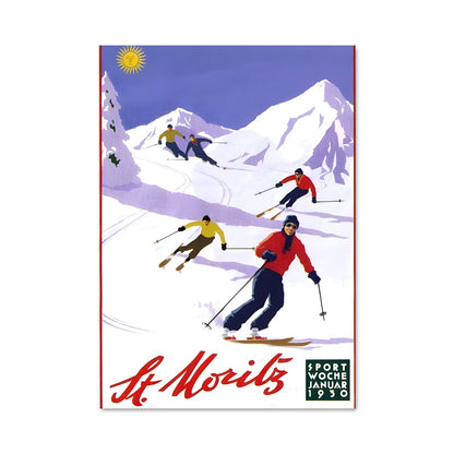 Poster Ski à St Moritz