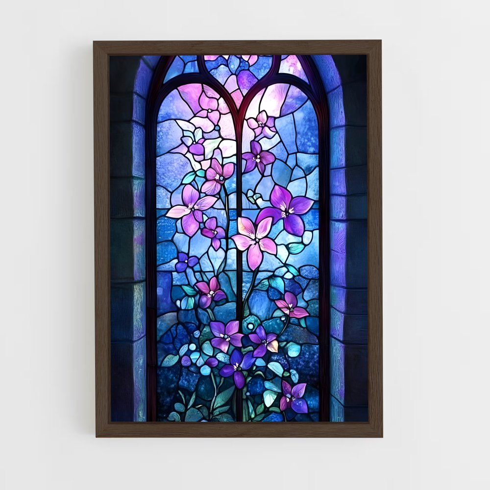 ap-stained glass windows-14 cadre Bois foncé