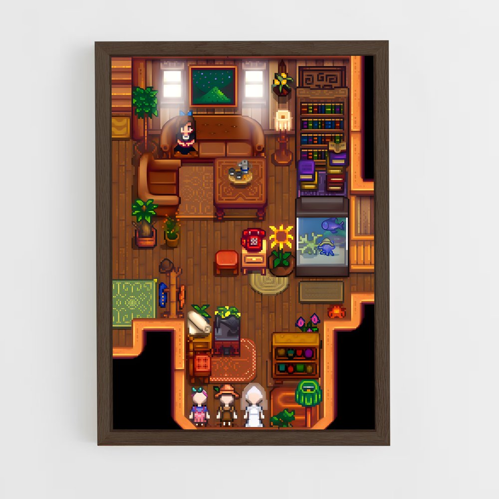 ap-stardew valley-1 cadre Bois foncé