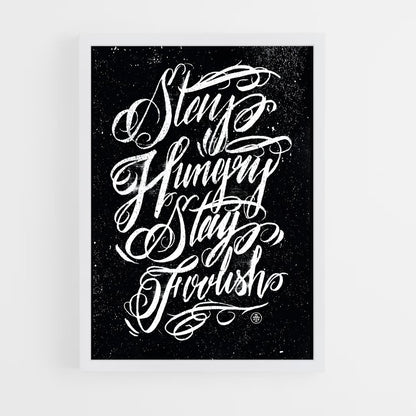 ap-stay hungry-6 cadre Blanc