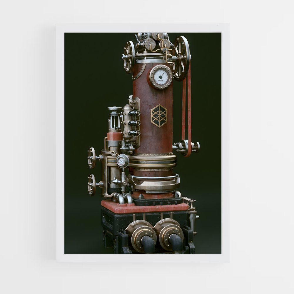 ap-steam engine-1 cadre Blanc