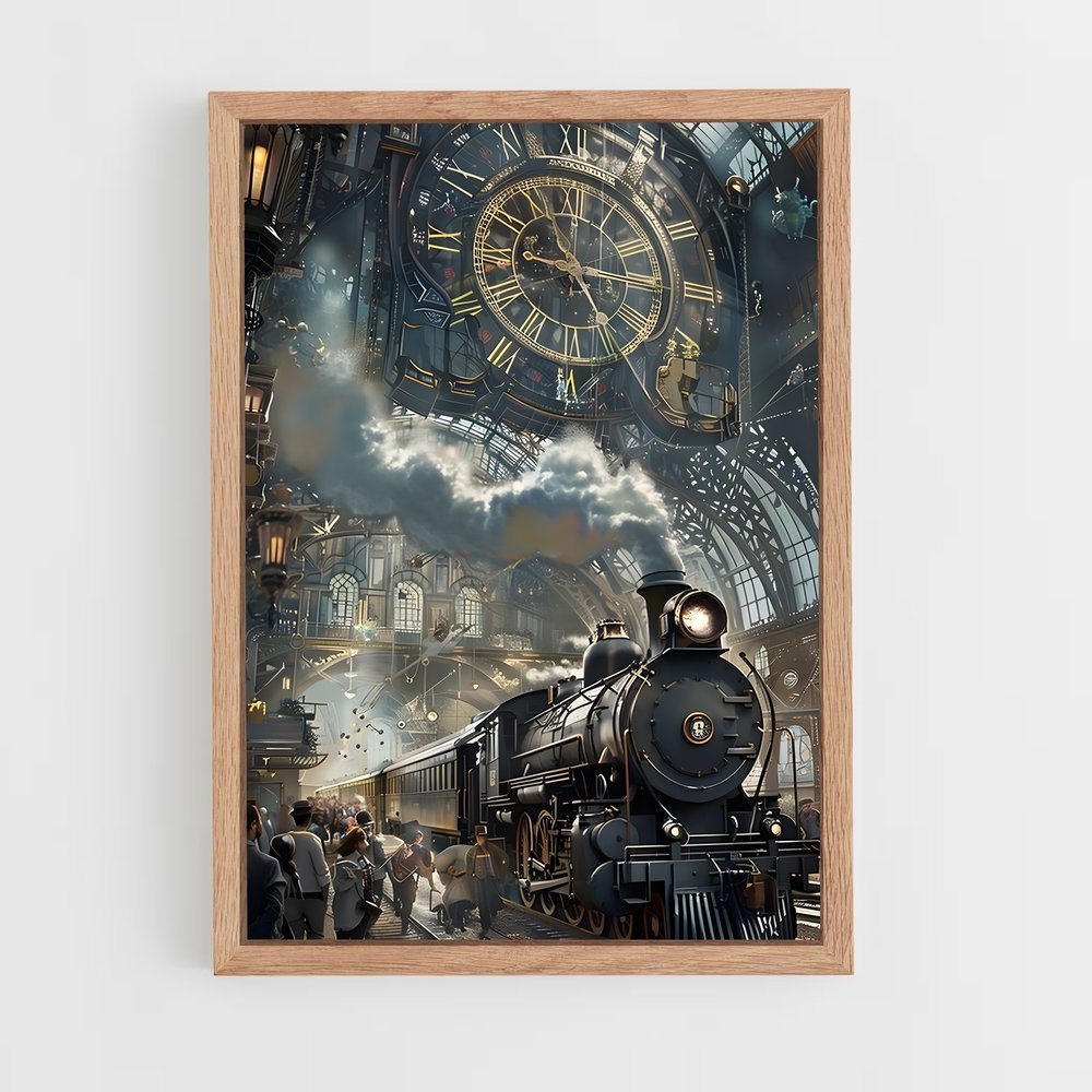 ap-steam engine-3 cadre Bois clair