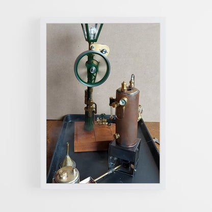 ap-steam engine-4 cadre Blanc