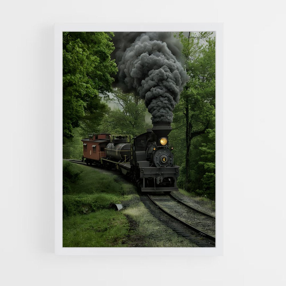 ap-steam engine-5 cadre Blanc
