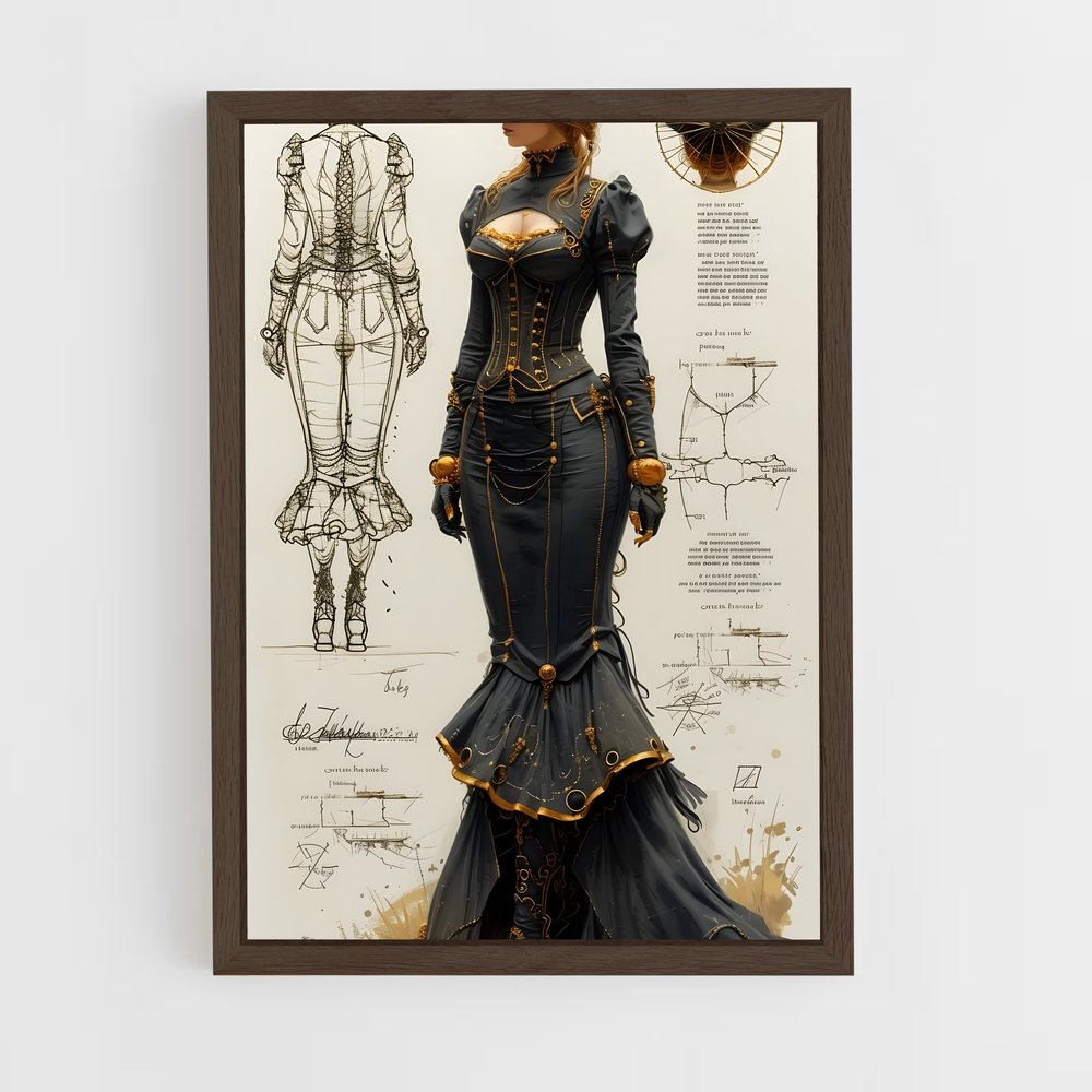 ap-steam punk-3 cadre Bois foncé
