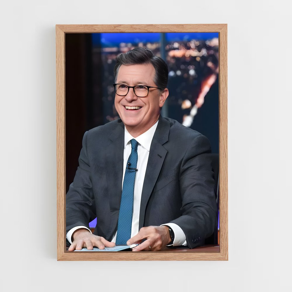 ap-stephen colbert-5 cadre Bois clair