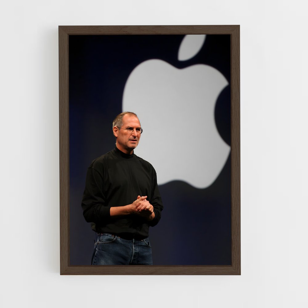 ap-steve jobs-4 cadre Bois foncé