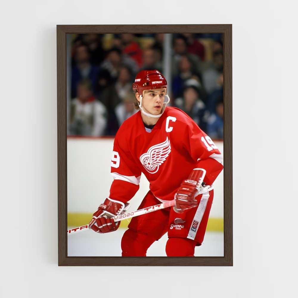 ap-steve yzerman-1 cadre Bois foncé