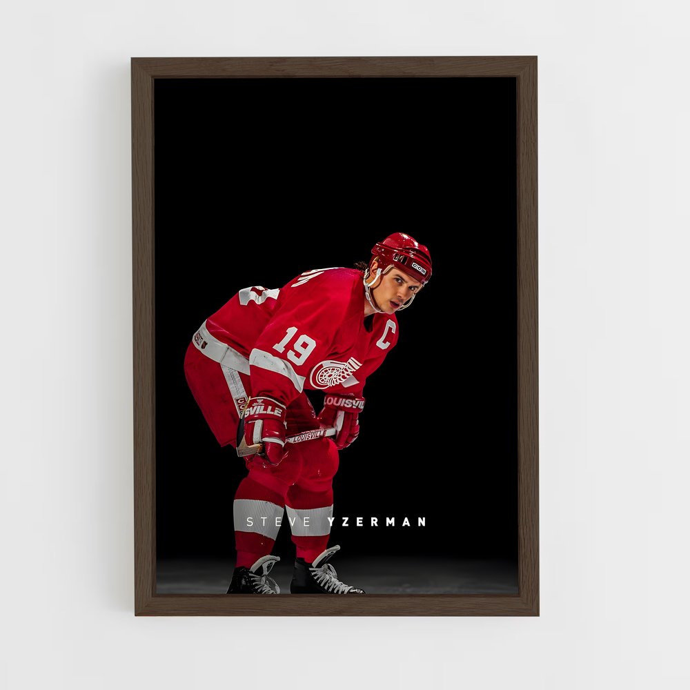 ap-steve yzerman-3 cadre Bois foncé