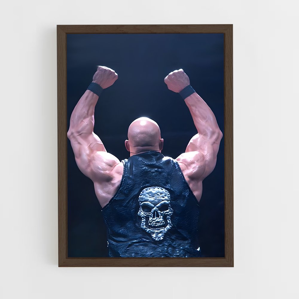 ap-stone cold steve austin-1 cadre Bois foncé