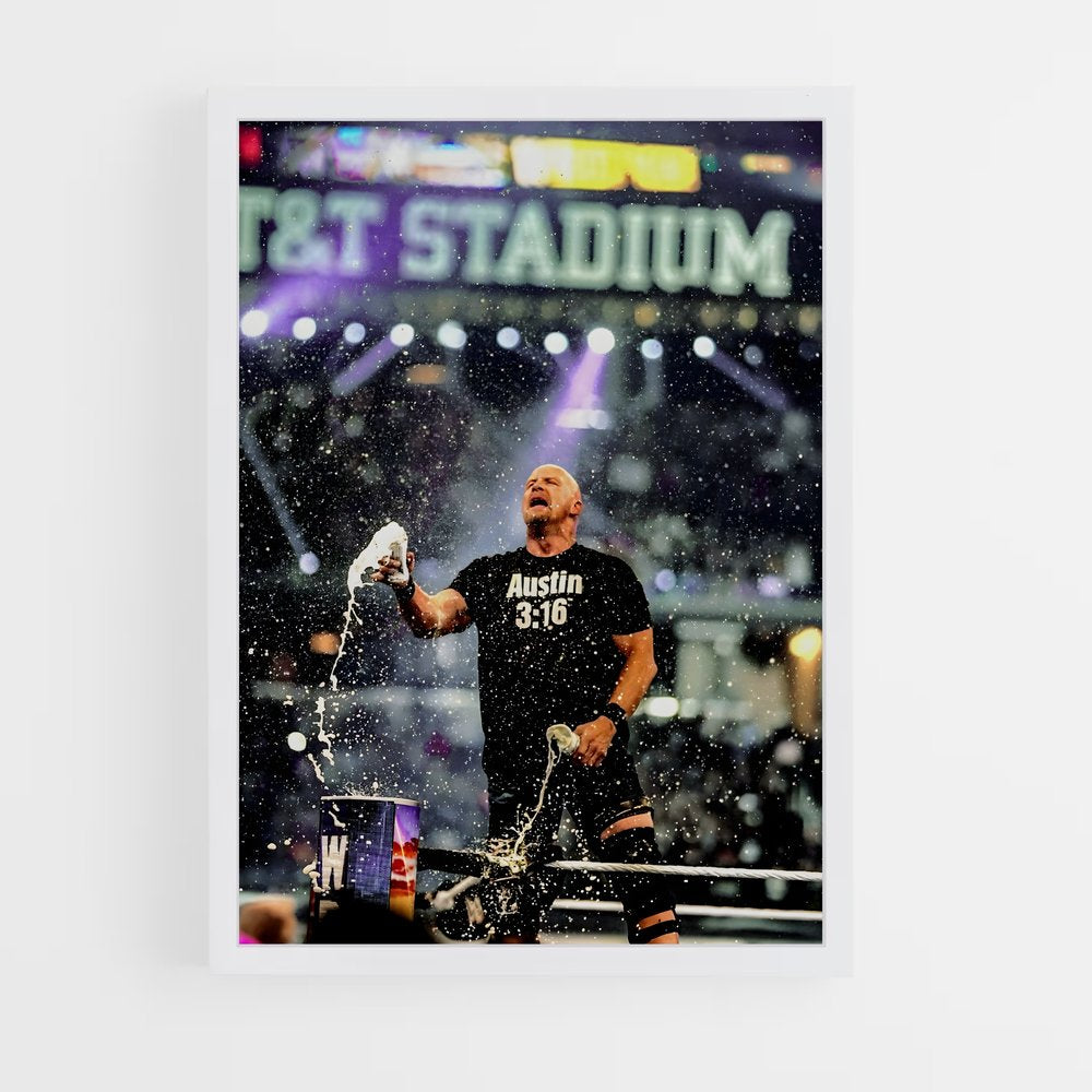 ap-stone cold steve austin-3 cadre Blanc