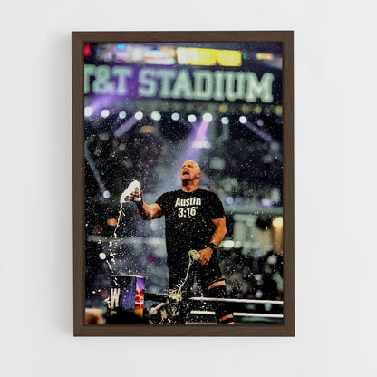 ap-stone cold steve austin-3 cadre Bois foncé