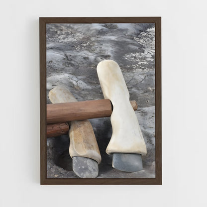 ap-stone tools-2 cadre Bois foncé