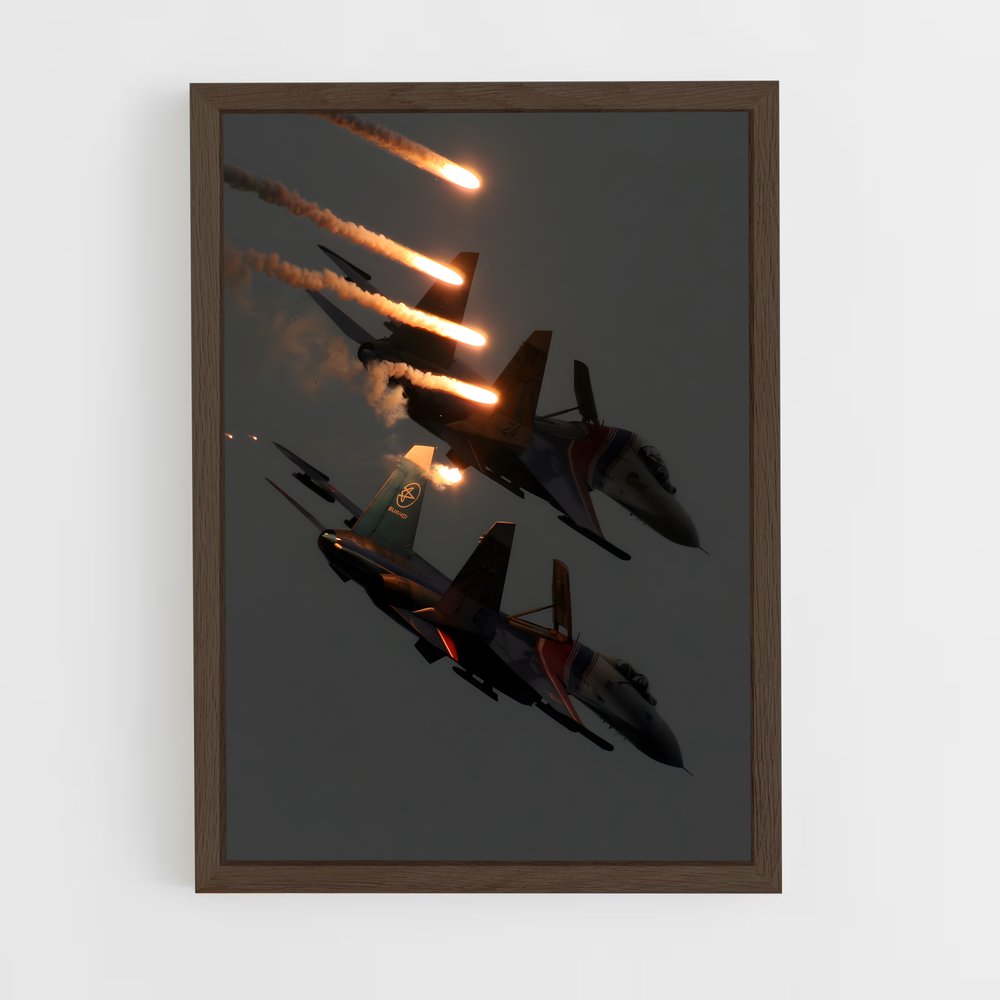 ap-su-27 flanker-1 cadre Bois foncé