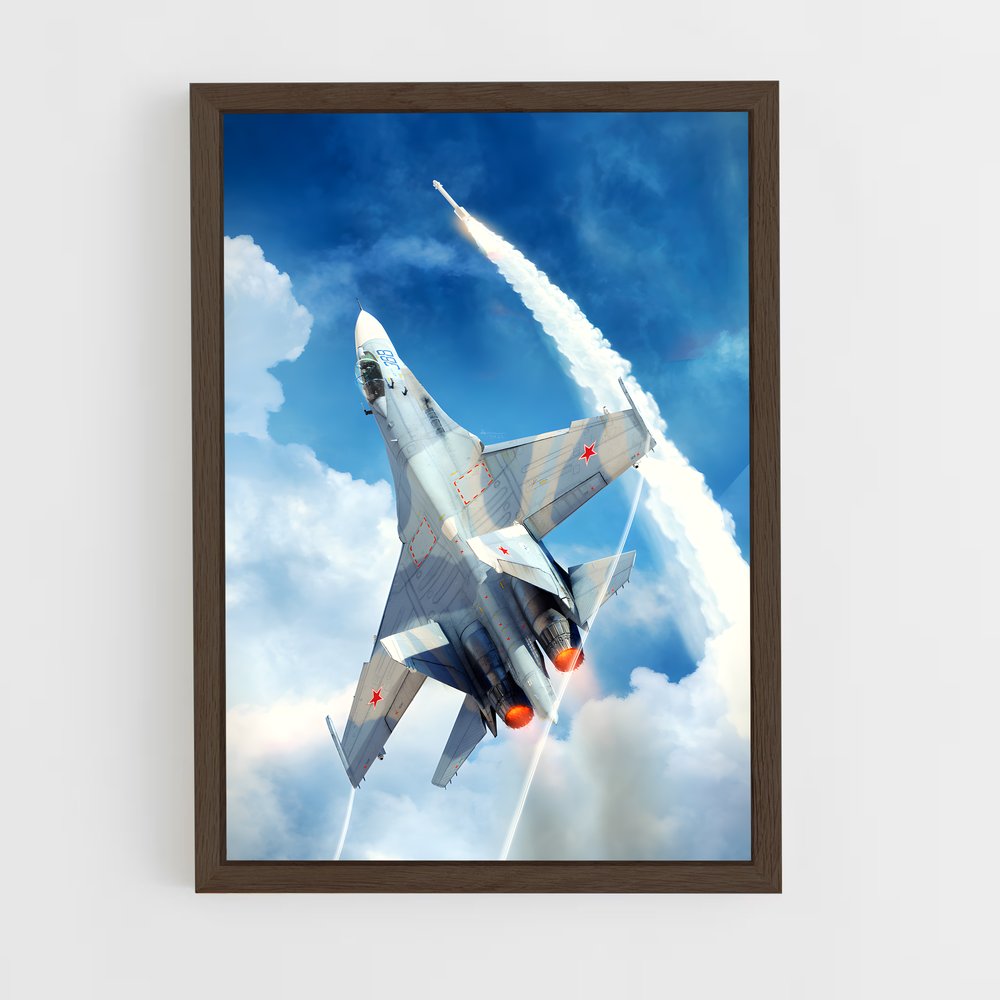 ap-su-27 flanker-2 cadre Bois foncé