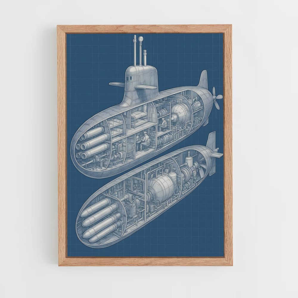ap-submarines-6 cadre Bois clair