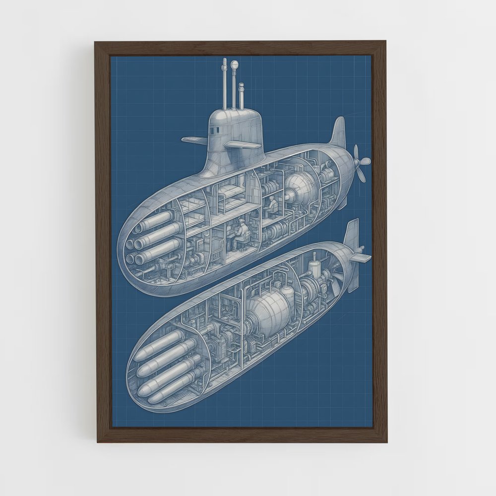 ap-submarines-6 cadre Bois foncé