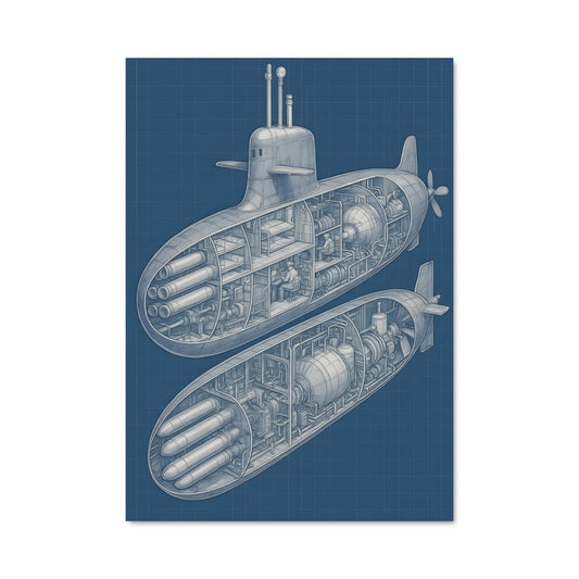 Poster Nautilus Blueprint