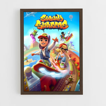 ap-subway surfers-2 cadre Bois foncé