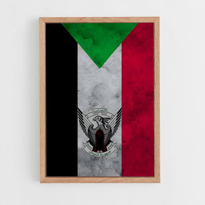 ap-sudan flag-2 cadre Bois clair