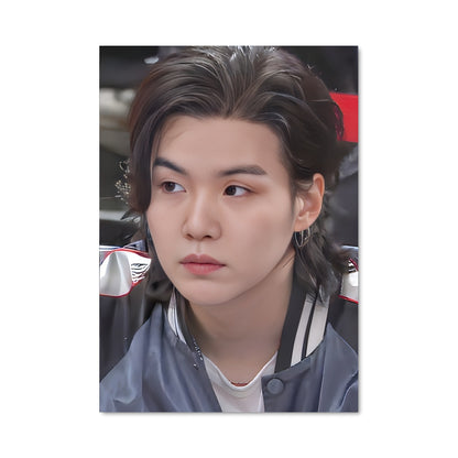 Poster Suga en Noir et Blanc