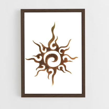 ap-sun symbols-1 cadre Bois foncé