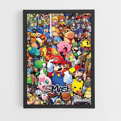 ap-super smash bros-4 cadre Noir
