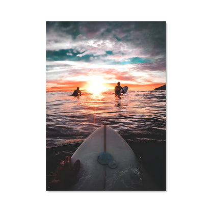 Poster Surf et Coucher de Soleil