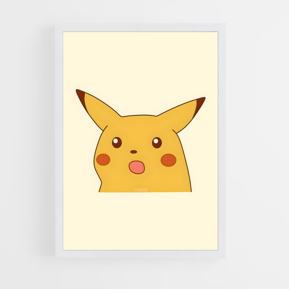 ap-surprised pikachu-1 cadre Blanc