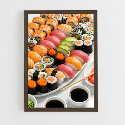 ap-sushi-6 cadre Bois foncé