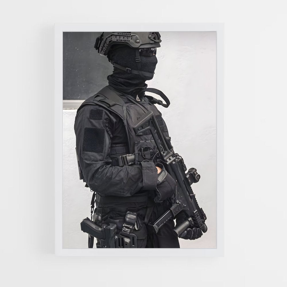 ap-swat team-1 cadre Blanc